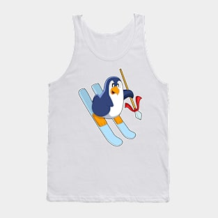 Penguin as Skier with Ski Tank Top